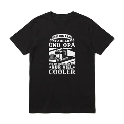 LKW Fahrer und Opa Traktor, LKW & Oldtimer T-Shirt – Klassisches T-Shirt in Schwarz