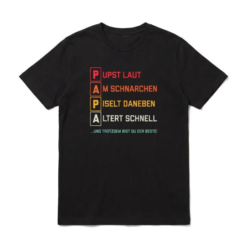 Papa Lustiger Spruch T-Shirt – Klassisches T-Shirt in Schwarz