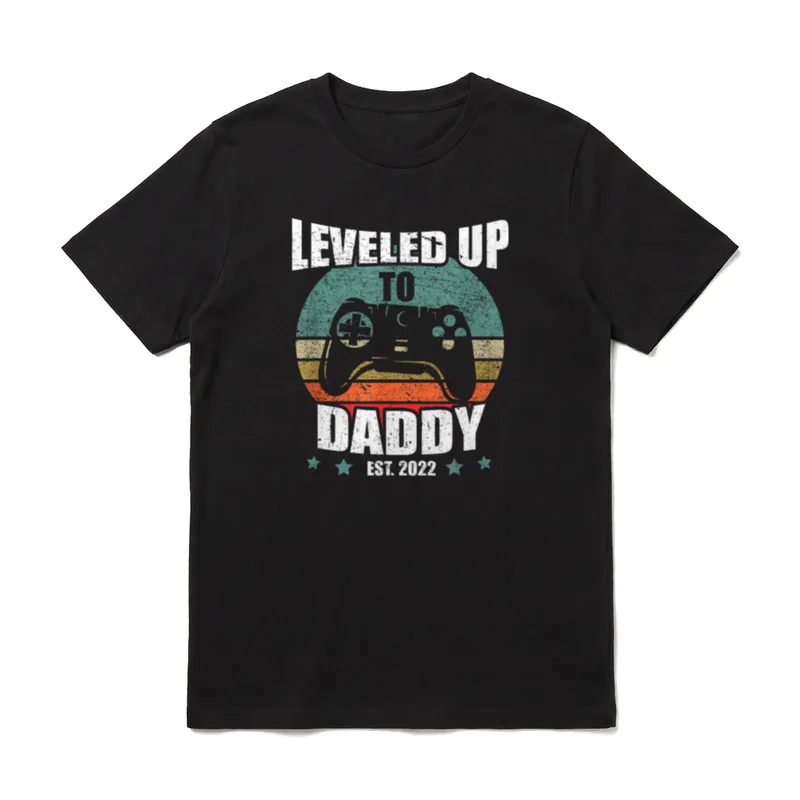 Lustiges Ich Werde Papa Leveled T-Shirt – Klassisches T-Shirt in Schwarz