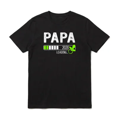 Papa Loading 2020 Vatertag T-Shirt – Klassisches T-Shirt in Schwarz