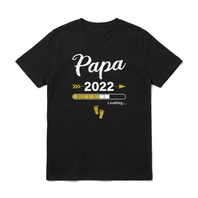 Papa Loading 2022 Werdender Vater T-Shirt – Klassisches T-Shirt in Schwarz