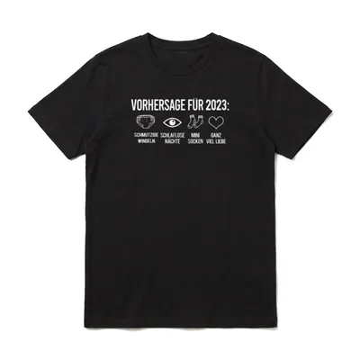 WERDENDER PAPA & WERDENDE MAMA VORHERSAGE T-Shirt – Klassisches T-Shirt in Schwarz