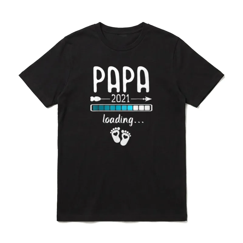 Papa 2021 Loading Werdender Papa Vatertag T-Shirt – Klassisches T-Shirt in Schwarz