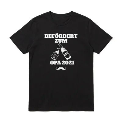Befördert zum Opa 2021 Schwangerschaft T-Shirt – Klassisches T-Shirt in Schwarz