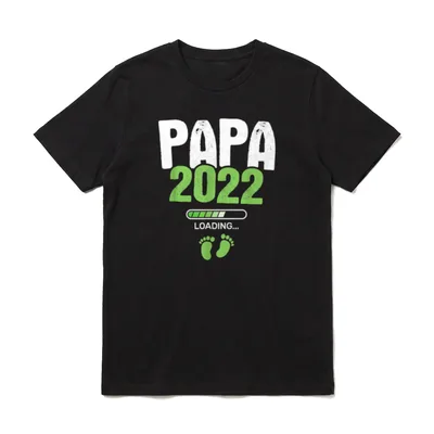 Papa 2022 Loading Werdender T-Shirt – Klassisches T-Shirt in Schwarz