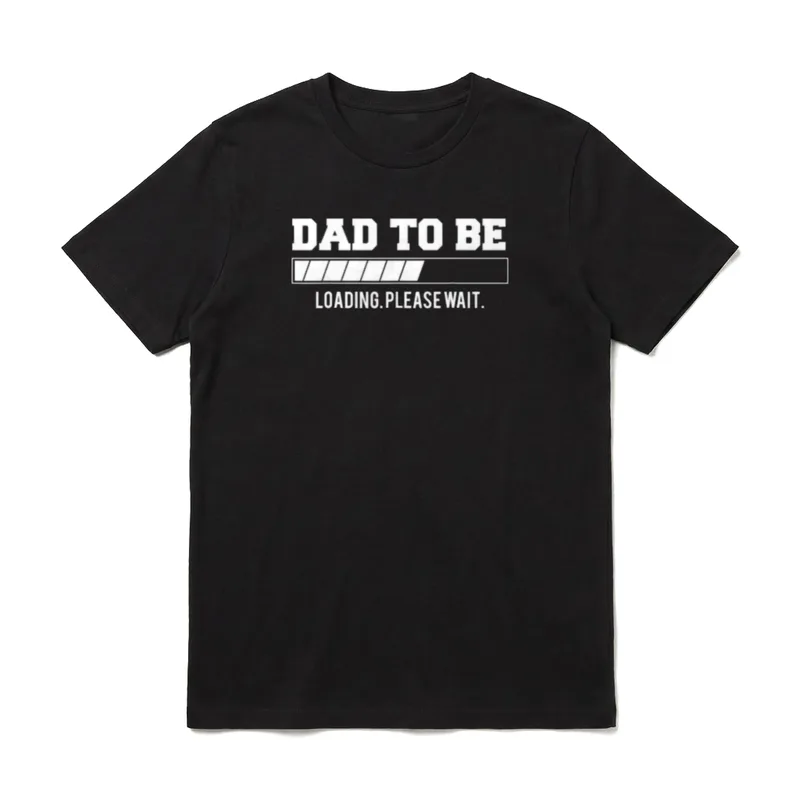Dad To Be Loading T-Shirt – DAD TO BE Ladebalken LOADING PLEASE WAIT weiß auf grau – Klassisches T-Shirt in Schwarz