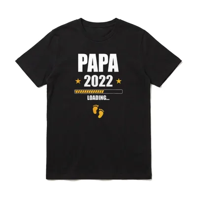Werdender Papa 2022 Loading T-Shirt – Klassisches T-Shirt in Schwarz