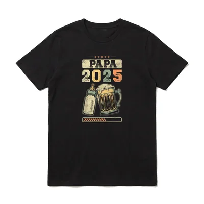 Papa 2025 Babyankündigung werdender T-Shirt – Klassisches T-Shirt in Schwarz