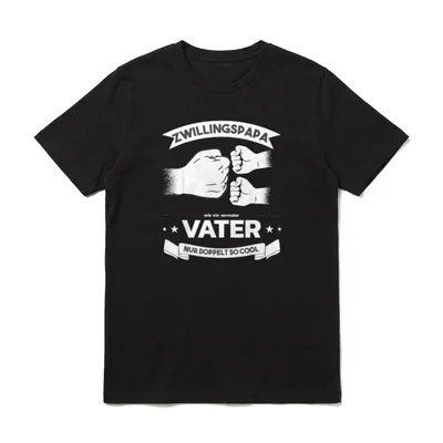 Zwillingspapa 2025 Twin Schwangerschaft T-Shirt – Klassisches T-Shirt in Schwarz