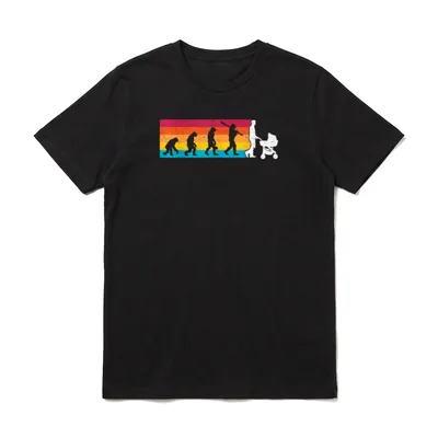 Werdender Vater Evolution Papa lustiges T-Shirt – Klassisches T-Shirt in Schwarz