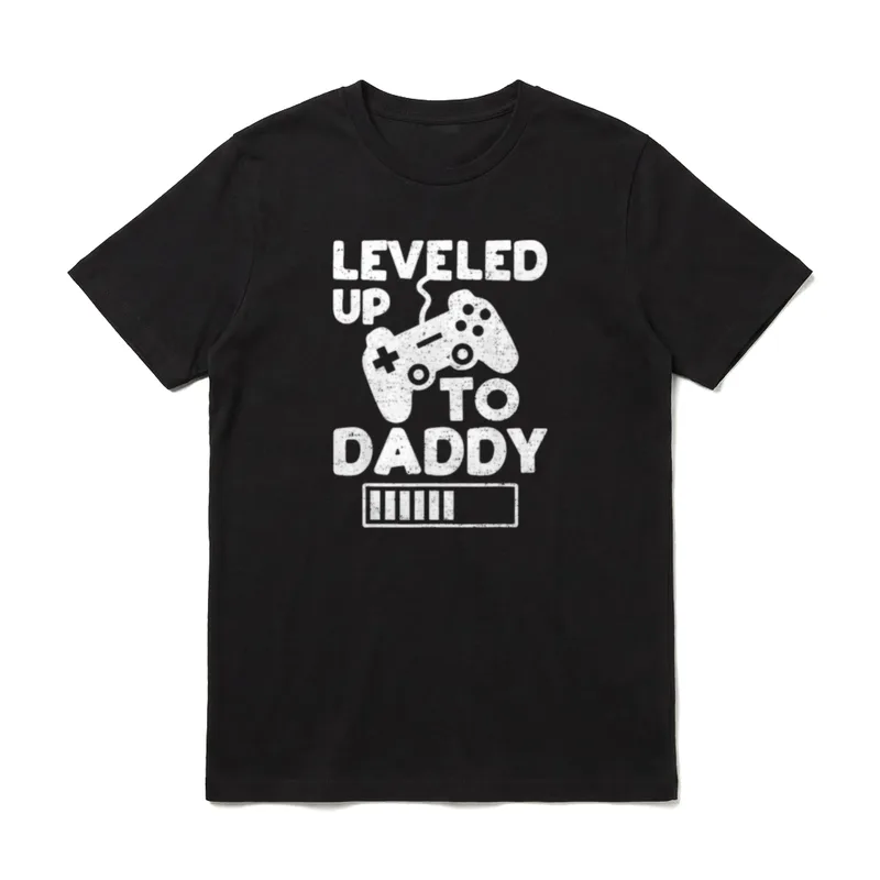 Leveled Up To Daddy Werdender T-Shirt – Klassisches T-Shirt in Schwarz