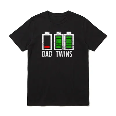 Vater von Zwillingen Leerer T-Shirt – Klassisches T-Shirt in Schwarz