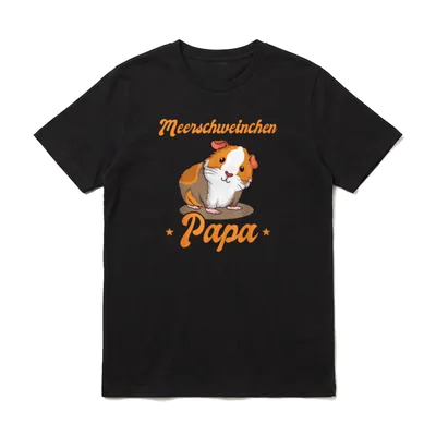 Meerschweinchen Papa Vater Jungen T-Shirt – Klassisches T-Shirt in Schwarz