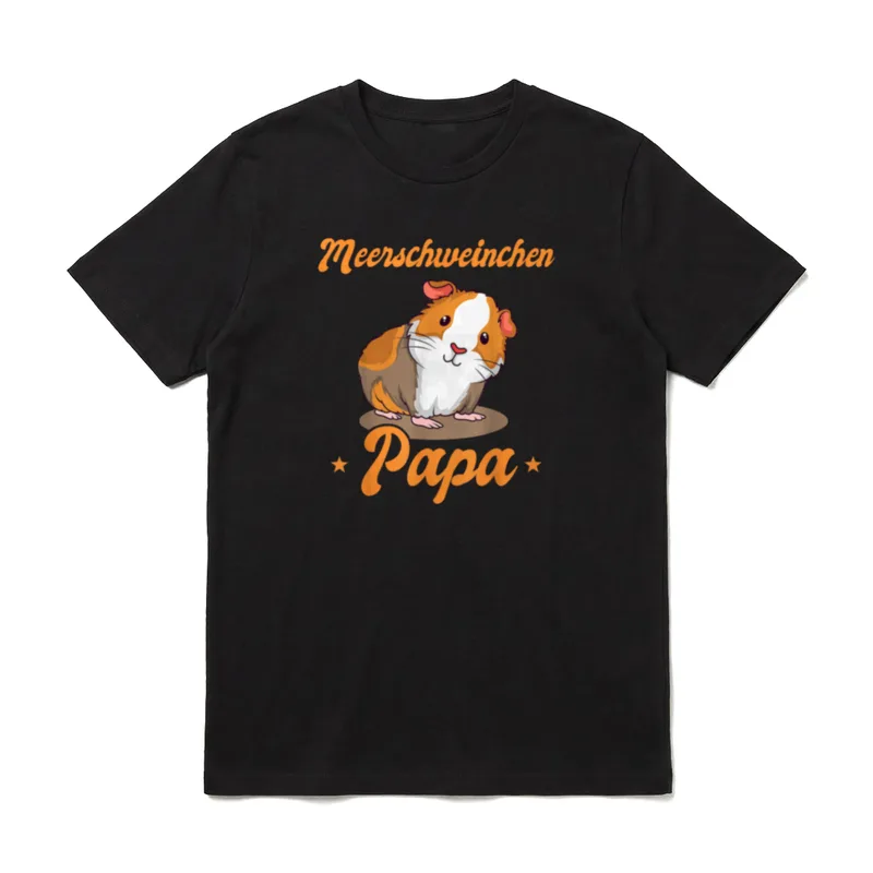 Meerschweinchen Papa Vater Jungen T-Shirt – Klassisches T-Shirt in Schwarz