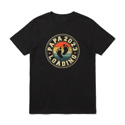 Papa Loading 2023 Schwangerschaft T-Shirt – Klassisches T-Shirt in Schwarz