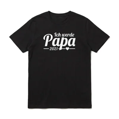 Ich Werde Papa 2021 T-Shirt – Klassisches T-Shirt in Schwarz