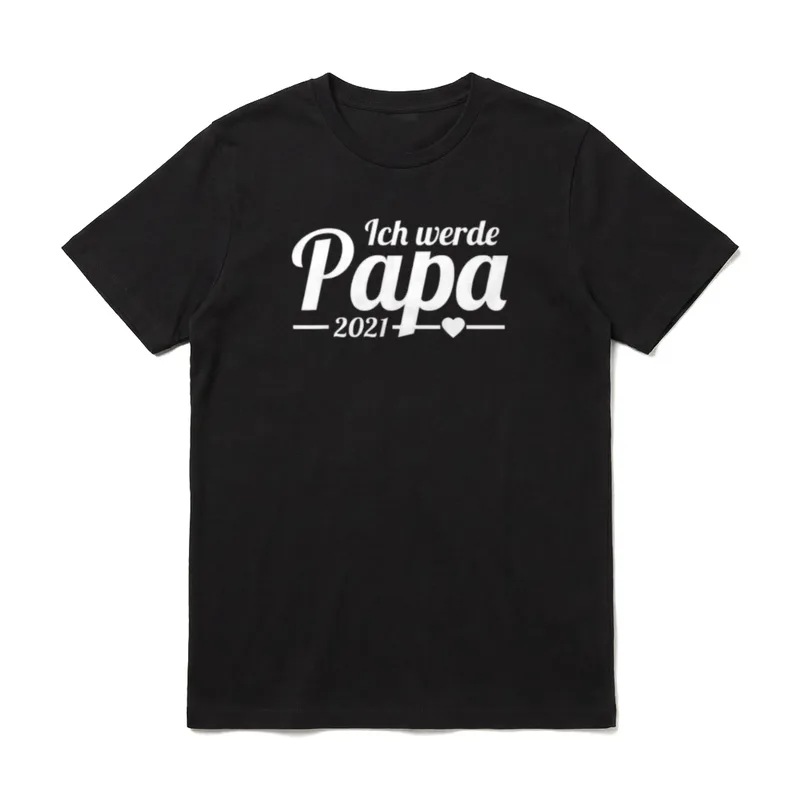 Ich Werde Papa 2021 T-Shirt – Klassisches T-Shirt in Schwarz