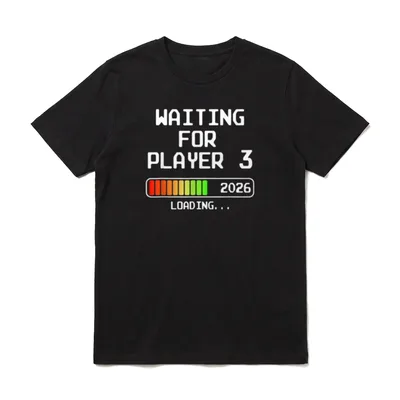 Werdender Papa 2026 Waiting T-Shirt – Klassisches T-Shirt in Schwarz
