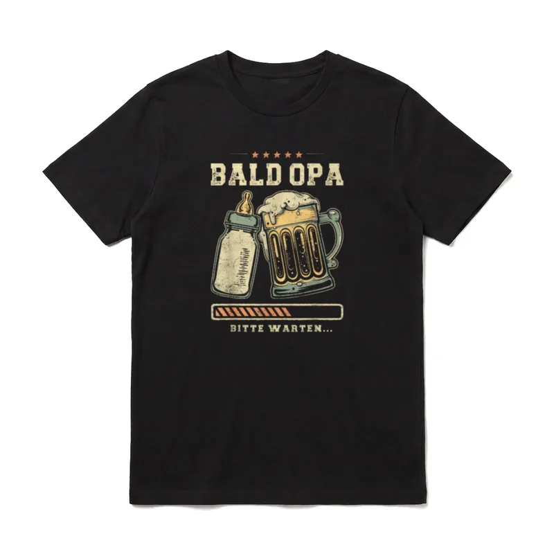 Bald Opa Schwangerschaft Verkünden T-Shirt – Klassisches T-Shirt in Schwarz