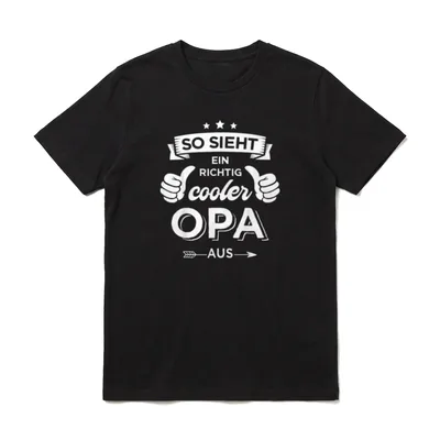 So sieht cooler Opa T-Shirt – Klassisches T-Shirt in Schwarz