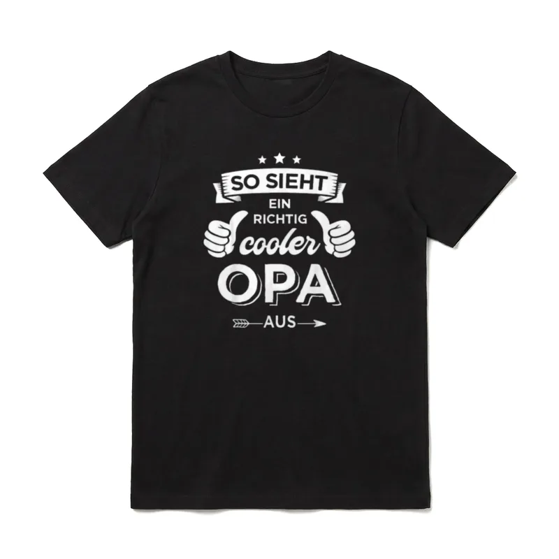 So sieht cooler Opa T-Shirt – Klassisches T-Shirt in Schwarz