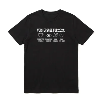 WERDENDE MAMA VORHERSAGE 2024 T-Shirt – Klassisches T-Shirt in Schwarz