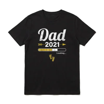 Dad Loading 2021 Werdender T-Shirt – Klassisches T-Shirt in Schwarz