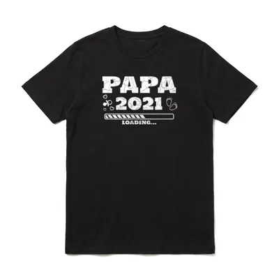Papa Vater 2021 Loading T-Shirt – Klassisches T-Shirt in Schwarz