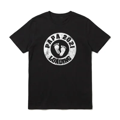 Papa 2021 Loading Werdender T-Shirt – Klassisches T-Shirt in Schwarz