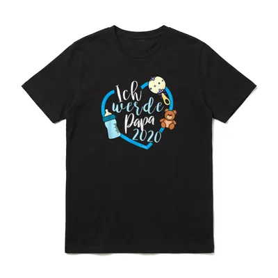 Ich werde Papa 2020 T-Shirt – Klassisches T-Shirt in Schwarz