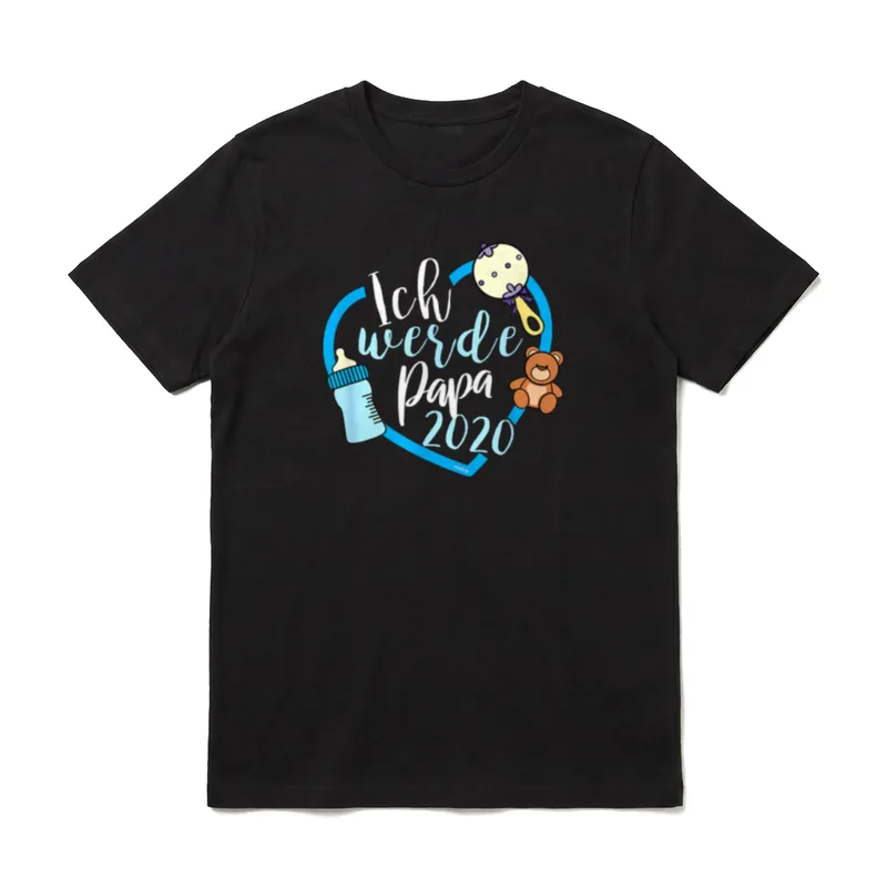 Ich werde Papa 2020 T-Shirt – Klassisches T-Shirt in Schwarz