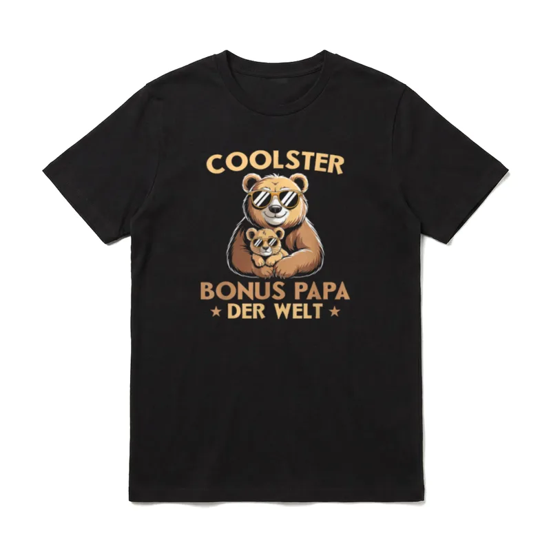 Vaterschaft Coolster Bonus Papa T-Shirt – Klassisches T-Shirt in Schwarz