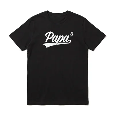 PAPA HOCH 3 VATERTAG T-Shirt – Klassisches T-Shirt in Schwarz