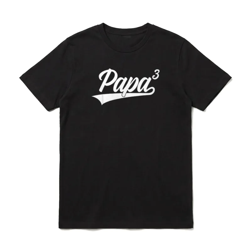 PAPA HOCH 3 VATERTAG T-Shirt – Klassisches T-Shirt in Schwarz