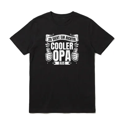 So sieht Bester Opa Werdender Papa T-Shirt – Klassisches T-Shirt in Schwarz
