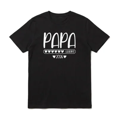Papa 2026 Loading Schwangerschaft T-Shirt – Klassisches T-Shirt in Schwarz