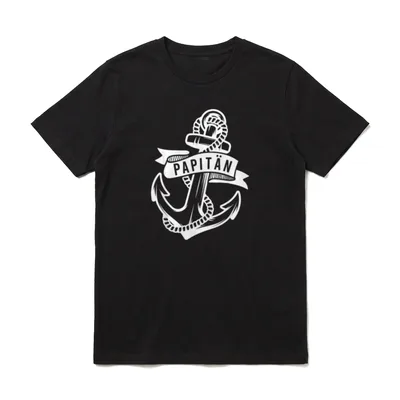 Papitän werdender Papa 2026 T-Shirt – Klassisches T-Shirt in Schwarz