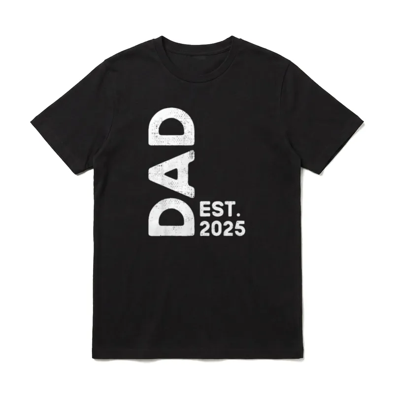 DAD Est. 2025 Papa T-Shirt – Klassisches T-Shirt in Schwarz