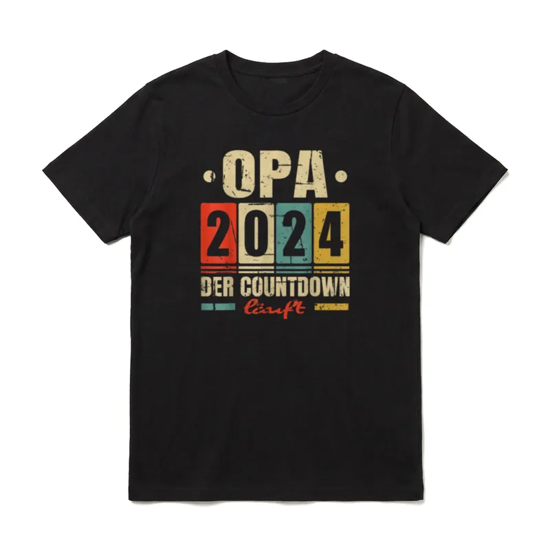 Opa 2024 Schwangerschaft Verkünden T-Shirt – Klassisches T-Shirt in Schwarz