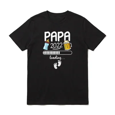 Papa 2022 Loading Werdender T-Shirt – Klassisches T-Shirt in Schwarz