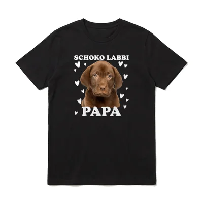 Schoko Labbi Papa Dad T-Shirt – Klassisches T-Shirt in Schwarz