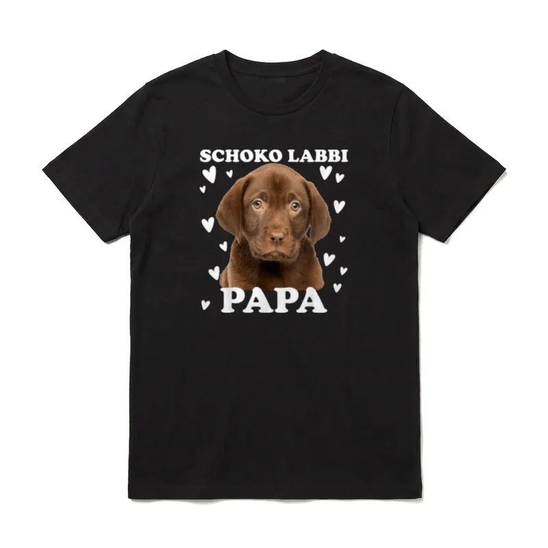 Schoko Labbi Papa Dad T-Shirt – Klassisches T-Shirt in Schwarz