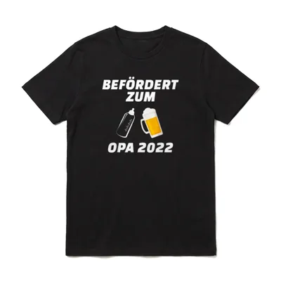 Befördert zum Opa 2022 Werdender Papa T-Shirt – Klassisches T-Shirt in Schwarz