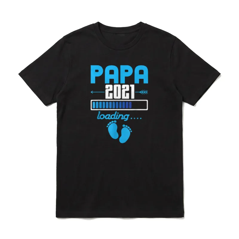 Papa 2021 loading Werdende Vater T-Shirt – Klassisches T-Shirt in Schwarz