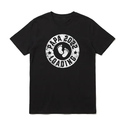 Papa 2022 Loading Werdender T-Shirt – Klassisches T-Shirt in Schwarz