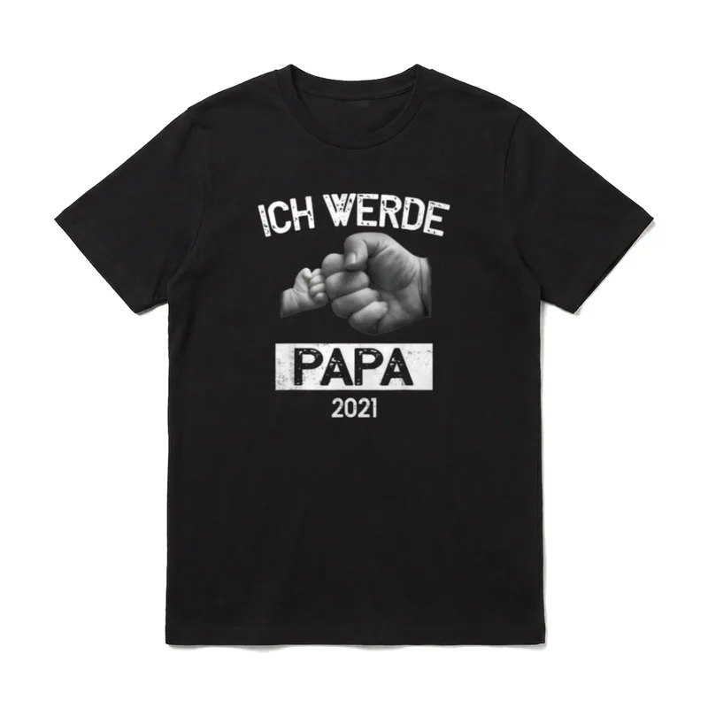 Ich werde Papa 2021 Werdender Papa T-Shirt – Klassisches T-Shirt in Schwarz