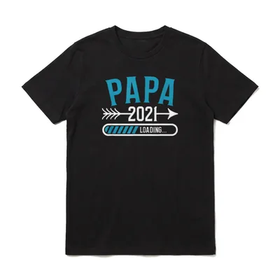Papa Loading 2021 Werdender T-Shirt – Klassisches T-Shirt in Schwarz