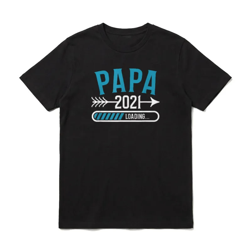 Papa Loading 2021 Werdender T-Shirt – Klassisches T-Shirt in Schwarz