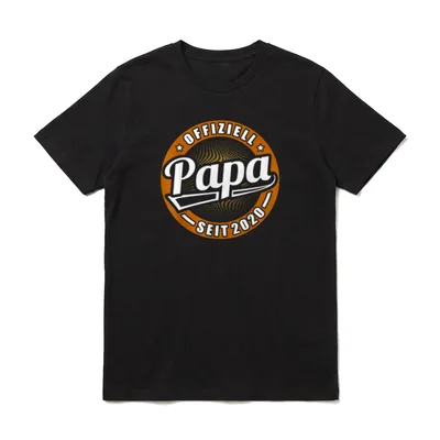 Offiziell Papa Seit 2020 T-Shirt – Klassisches T-Shirt in Schwarz