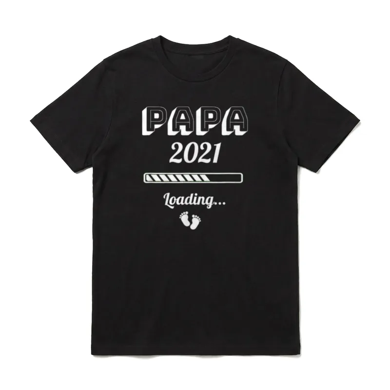 Papa 2021 Loading Werdender T-Shirt – Klassisches T-Shirt in Schwarz